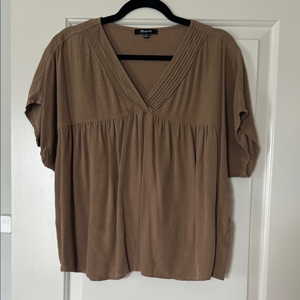 Madewell Brown Dolman Sleeve Blouse Relaxed Fit